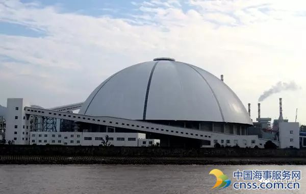 宁波煤码头建成国内港口行业首个圆形穹顶煤仓