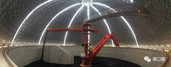 宁波煤码头建成国内港口行业首个圆形穹顶煤仓